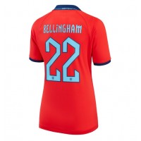 Camiseta Inglaterra Jude Bellingham #22 Segunda Equipación Replica Mundial 2022 para mujer mangas cortas